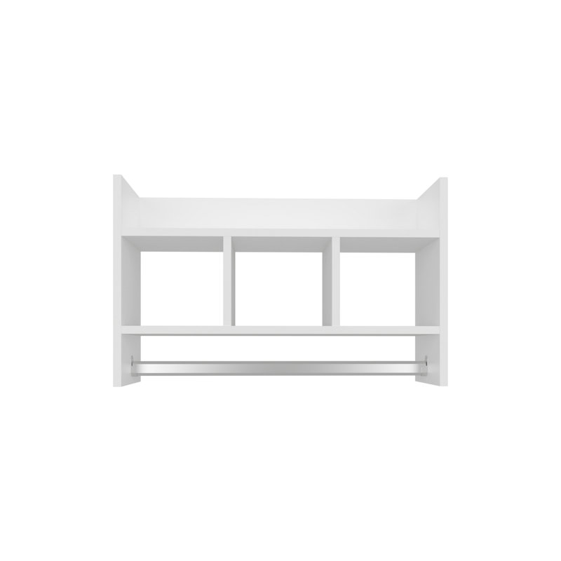 Bathroom Wall Shelf With Towel Bar