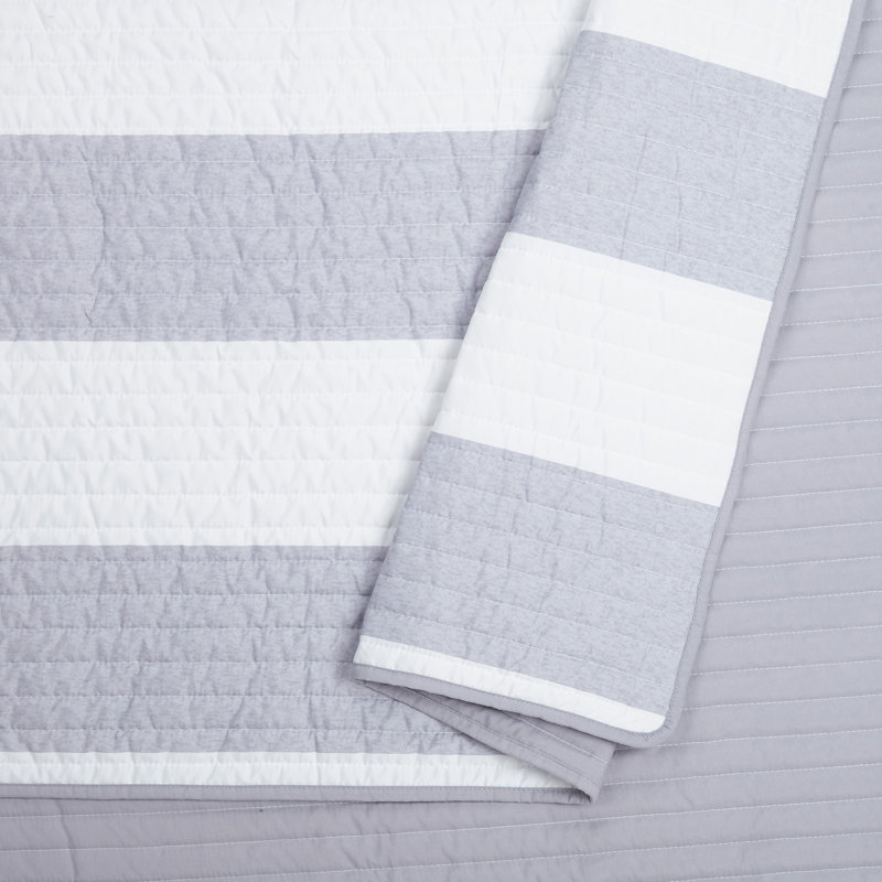 Ensemble de courtepointe réversible en microfibre Lavelle, Full/Queen Quilt + 2 Standard Shams