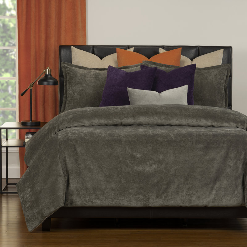 Ensemble de velours mat avec housse de couette et ensemble d'inserts par Siscovers, Ocre