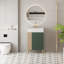 Meuble-lavabo à tablettes ouvertes avec lavabo en céramique et porte à fermeture douce-2038304849