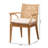 Birkley Storsel Modern Bohemian Teak Wood and Rattan Dining Chair
