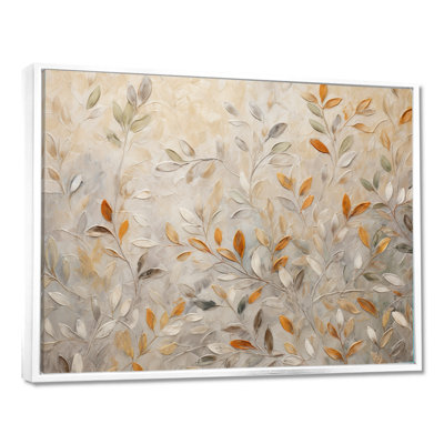 Beige Botanical Impressions I - Abstract Botanicals Framed Prints