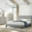 Lit plateforme 1pc pour lit tête de lit capitonné en polyfibre gris-2023554841-2023554839