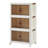 3-Tier Folding Stackable Storage Bins with Lid and Wheels