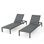 Set Of 2 Chaise Lounge, Outdoor Chaise Lounge Chair, Patio Accent Chair With Adjustable Back