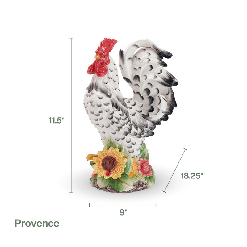 Figurine de coq Fitz And Floyd, 18,25 pouces