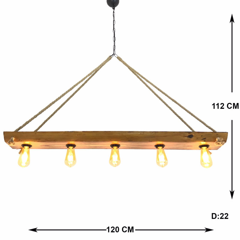 Lustre unique à 5 lumières Enrico