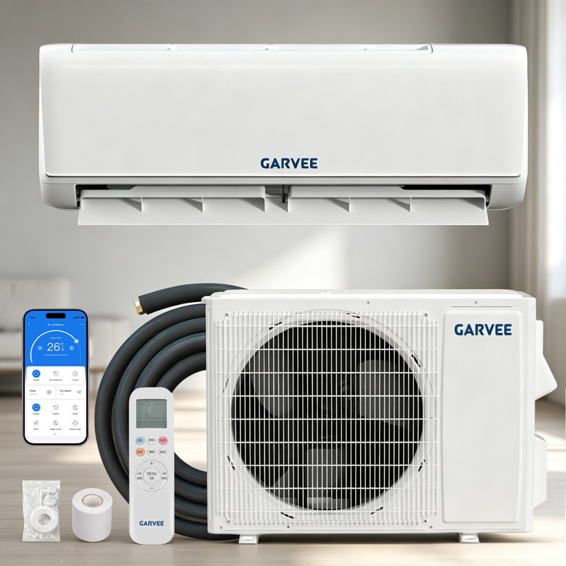Mini climatiseur central à deux blocs 24 000 BTU à haut rendement - 19 SEER2, 230 V, activé par WiFi, système CA sans conduit pour la maison, norme américaine