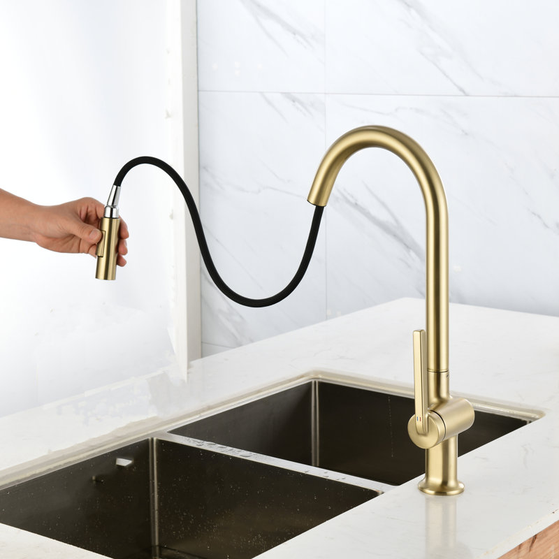 Hot Sale Modern Tall Body Vessel Sink Faucet With Single-Handle Control New, Gold