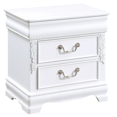 Milbern 24" Width Wood 2-Drawer Nightstand With USB by Rosdorf Park