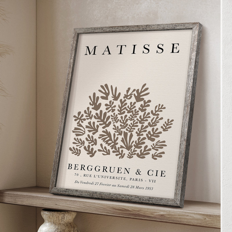 Matisse CCxxI, reproduction encadrée - bois massif, Argent rétro, H 30 po x l 24 po