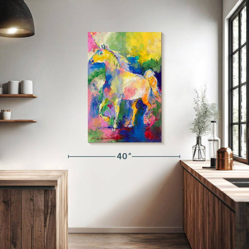 Kelan Unicorn Painting, 39" H x 26" W