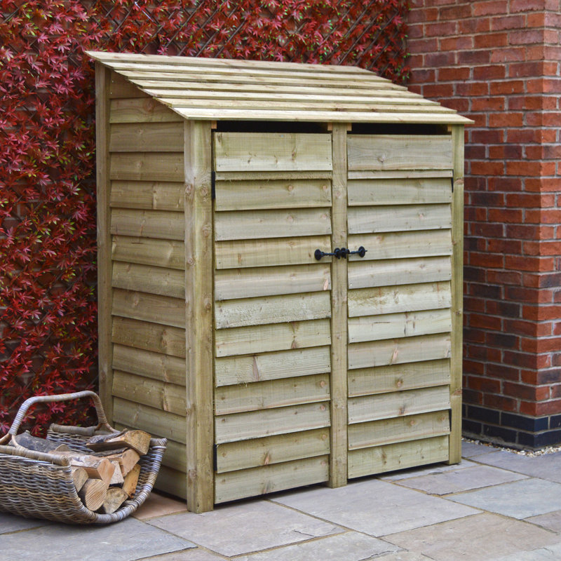 Tangier 150cm W x 80cm D Solid Wood Log Store, Light Green