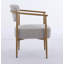 Chaise de salle à manger - Structure en fer avec imprimé de transfert d'eau à grain de bois, rembourrage en mousse souple-1751794218