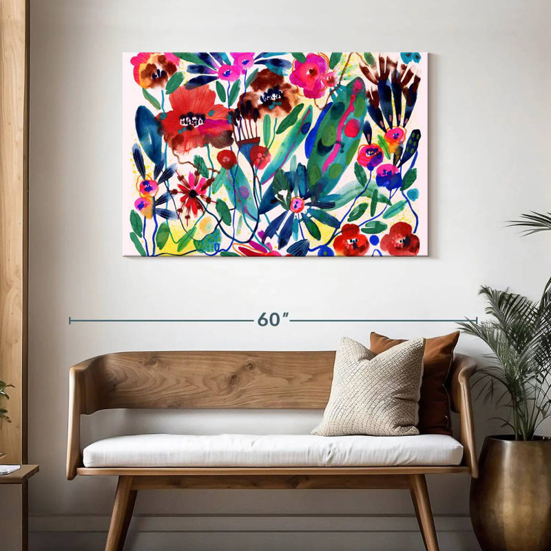 Vibrant Wild Garden, 30" H x 45" W