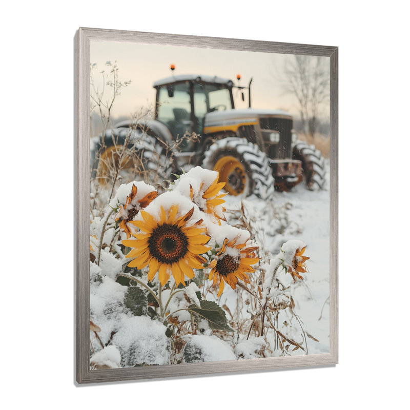 Gerstner - Floral Canvas Wall Art, H 32 po x l 16 po, Argent argent, Reproduction encadrée d'une seule photo