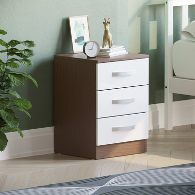 Arkadij 3 Drawer Fronts Bedside Table