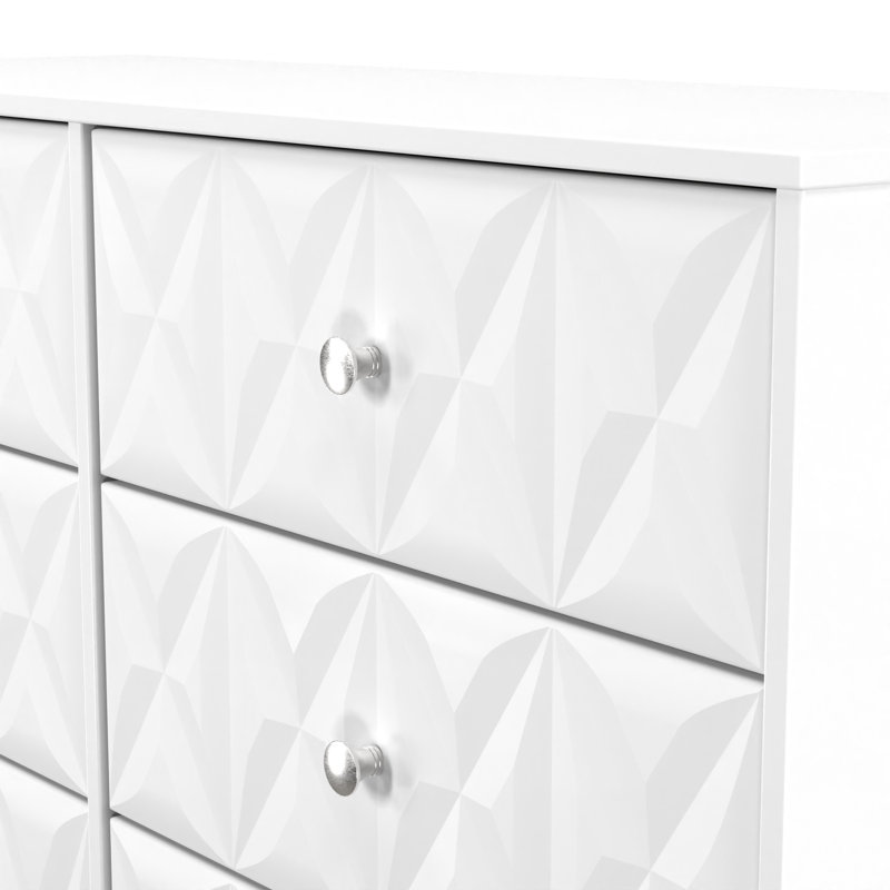 115 cm W Chest of 6 Drawers, White