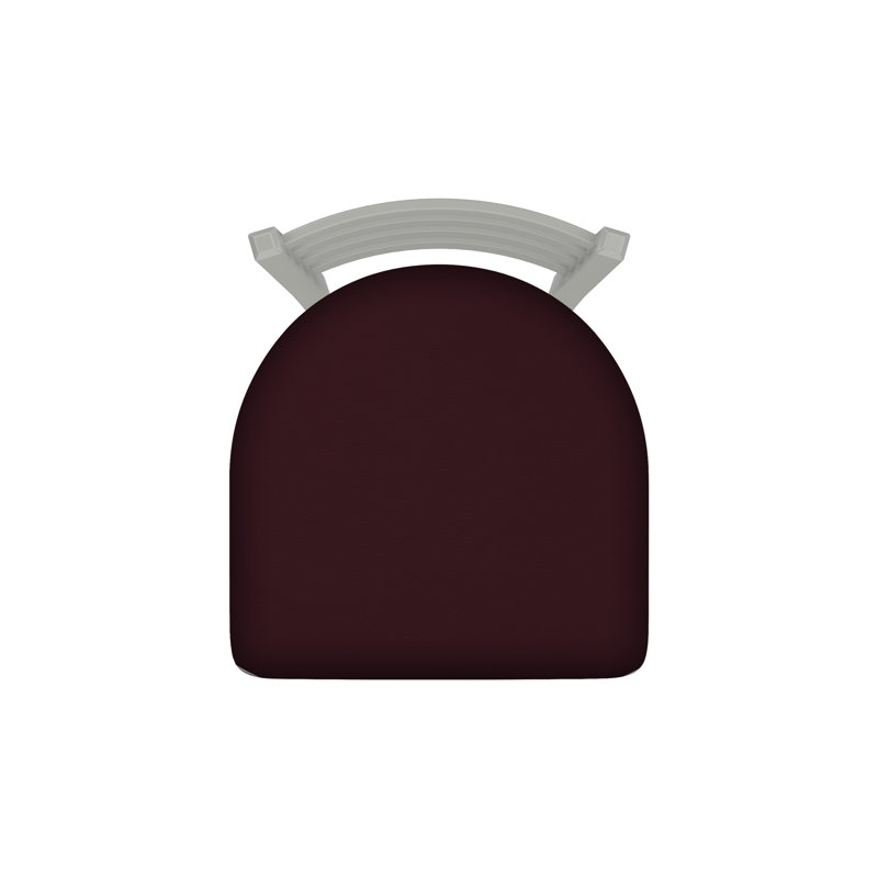 400 Jackie Chair, Anodized Nickel, Vinyl-Canter Bordeaux