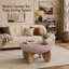 Table basse ronde moderne avec plateau en forme de bol, pieds en bois massif, finition lisse peinte, assemblage facile pour les petits espaces, rose et noyer