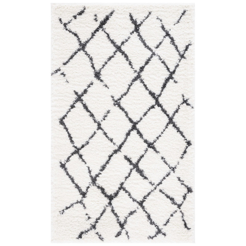 Rodgers Berber Shag Performance Abstract Rug, Rectangle 3' x 5'