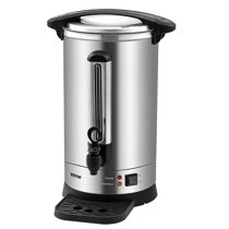 DENSET 1000W 110V Electric Coffee Urn 30 Cup (150 oz.) Hot Water Beverage  Stainless Steel Coffee Maker Pot