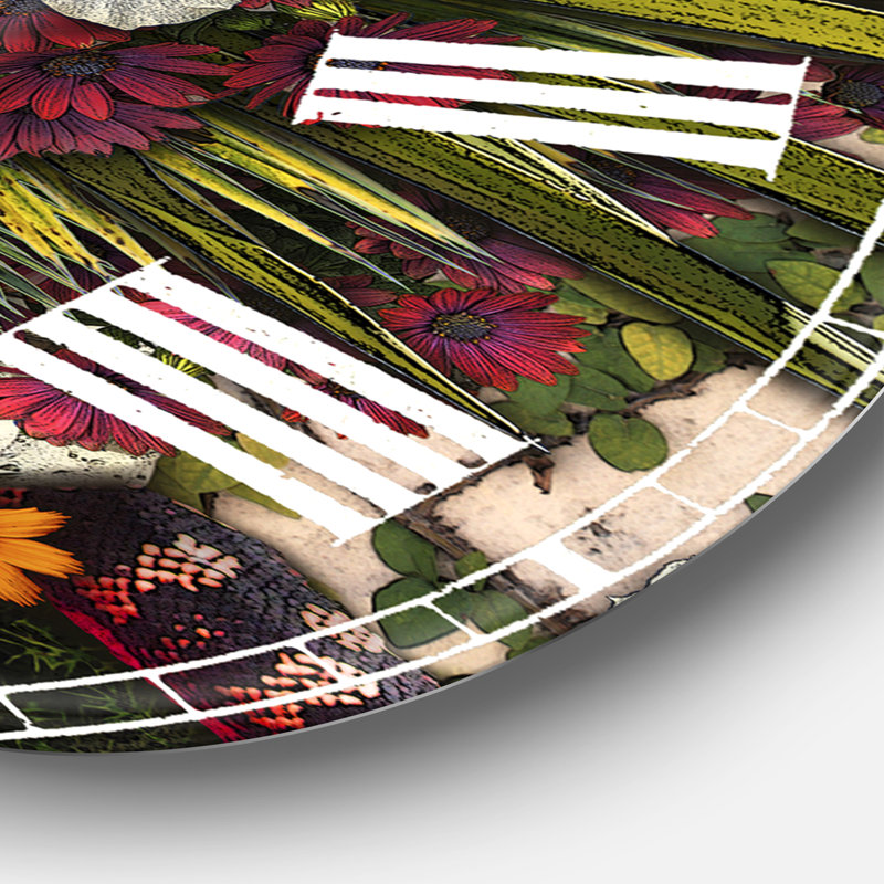 Horloge murale moderne surdimensionnée Baron in Bloom, Grand