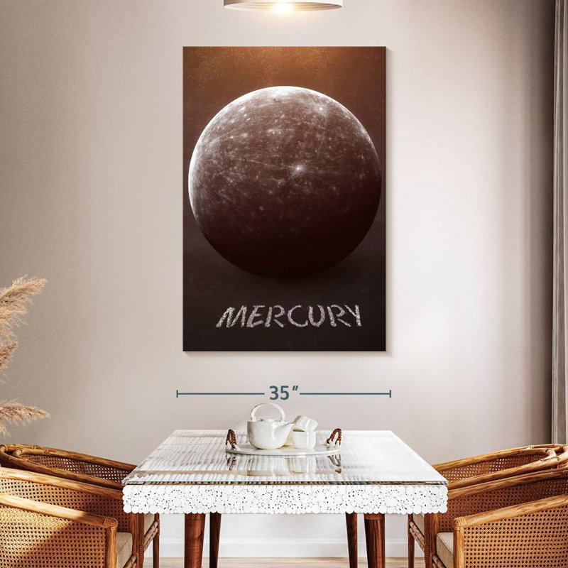 Oberle Chalk Drawn Mercury, 51" H x 34" W
