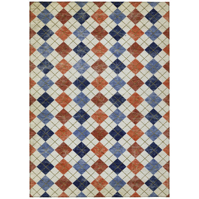 Machine Washable Indoor/Outdoor Kaczor ACN2237 Geometric Rug