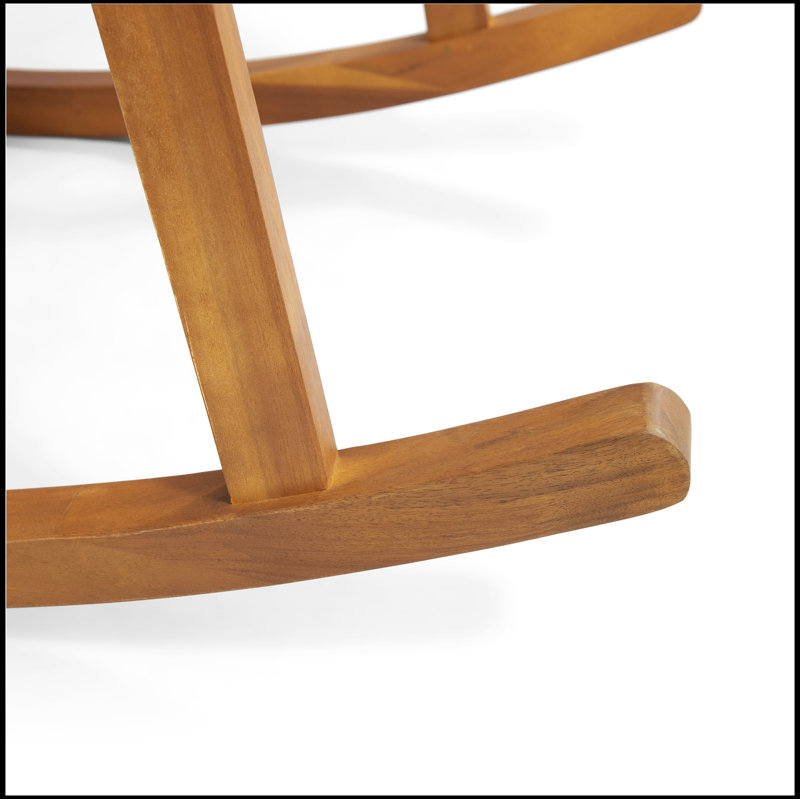Chaise berçante en bois d'acacia Holsinger
