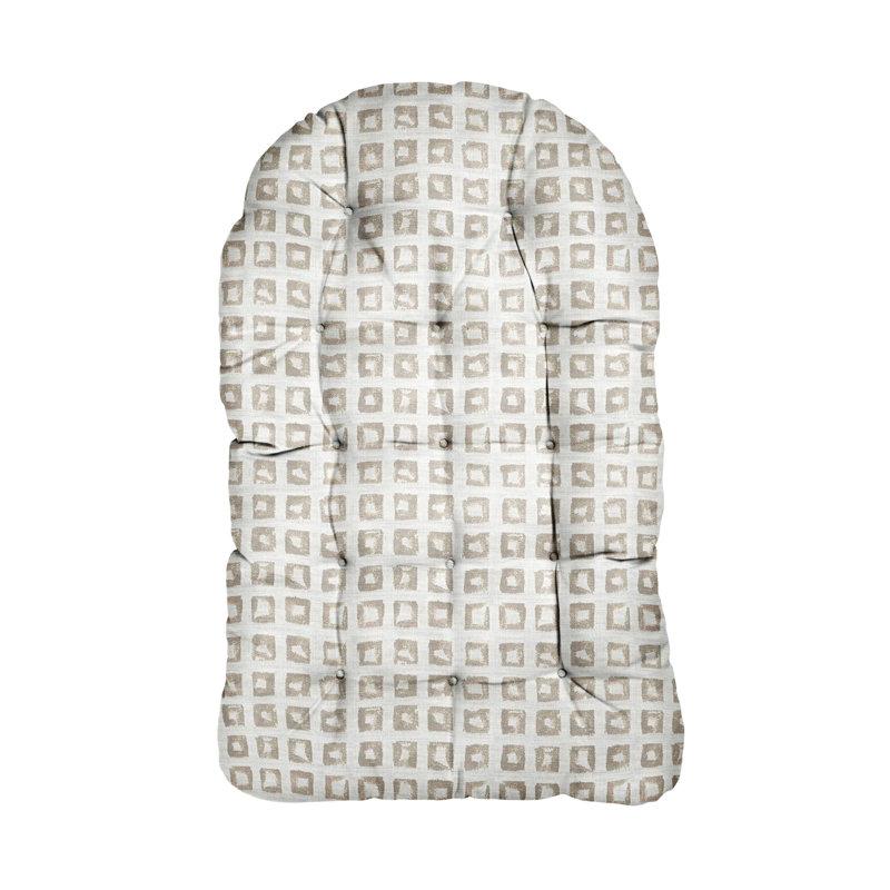 Sunbrella Outdoor 4'' Adirondack Chair Seat Cushion, Tan Geometric