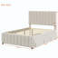 Lit plateforme tapissier avec lit gigogne simple et 3 tiroirs-314168342-314168343