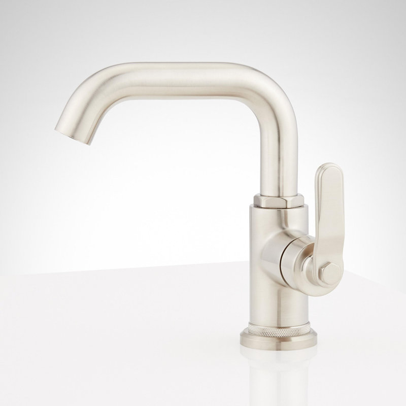 Gunther 1.2 GPM Single Hole Bathroom Faucet, Brushed Nickel