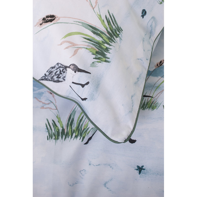 Wader Printed 100% Cotton Duvet Cover Set With Pip Cotton Gingham Duvet Cover Set with Pillowcases Included, Double