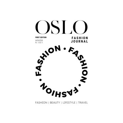 Oslo Fashion Journal Magazine Cover In Black And White by Design Harvest - Wrapped Canvas Print