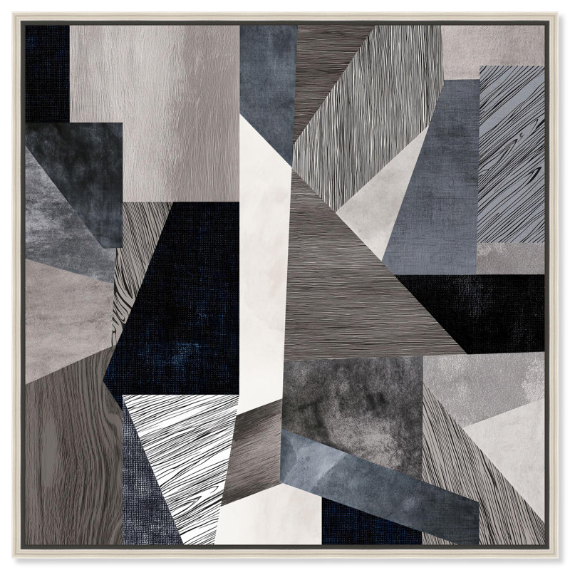«Fractured Prism IV», reproduction d'art sur toile par Art Remedy, H 20" x l 20", Cadre blanc