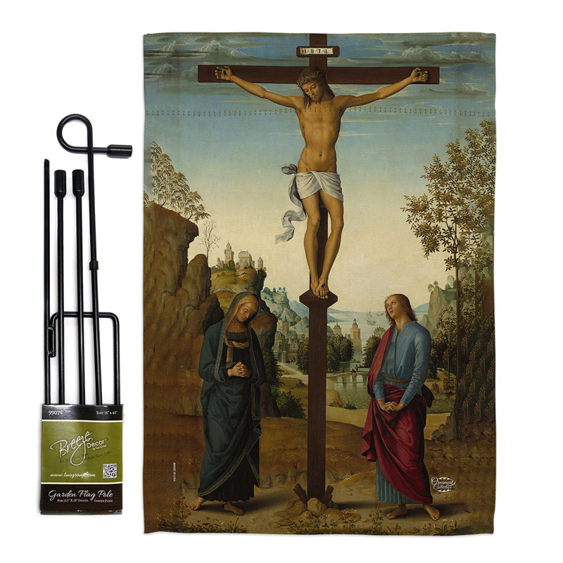 Ensemble de drapeaux 18,5 x 13 po The Crucifixion
