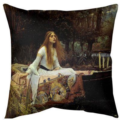 The Lady of Shalott Throw Pillow