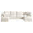 148" Down Cloud Couch, Oversized Modular Comfy Sofa for Living Room, U Shaped Sectional Couches with Detachable Sofa Cover, Storage Ottoman-60417067
