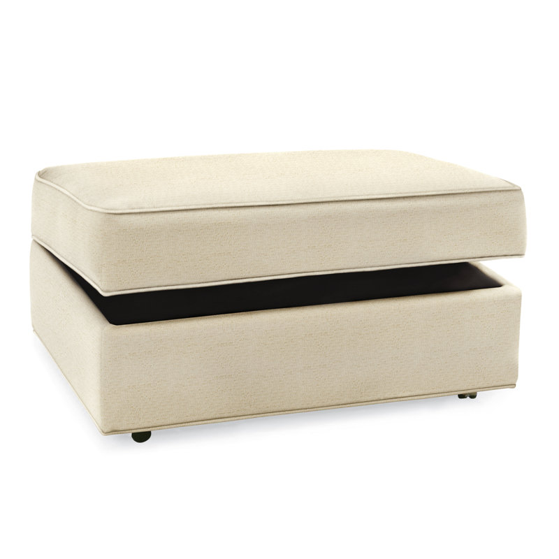 Upholstered Ottoman, Ivory Crypton Performance; 0886-91