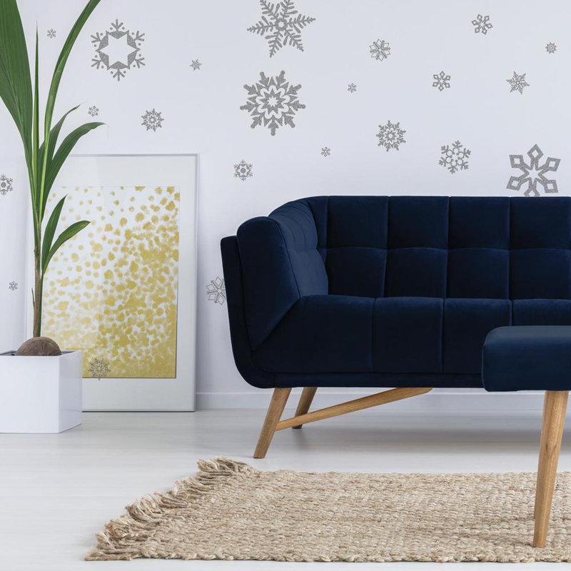 Adhésif décoratif flocons de neige scintillants