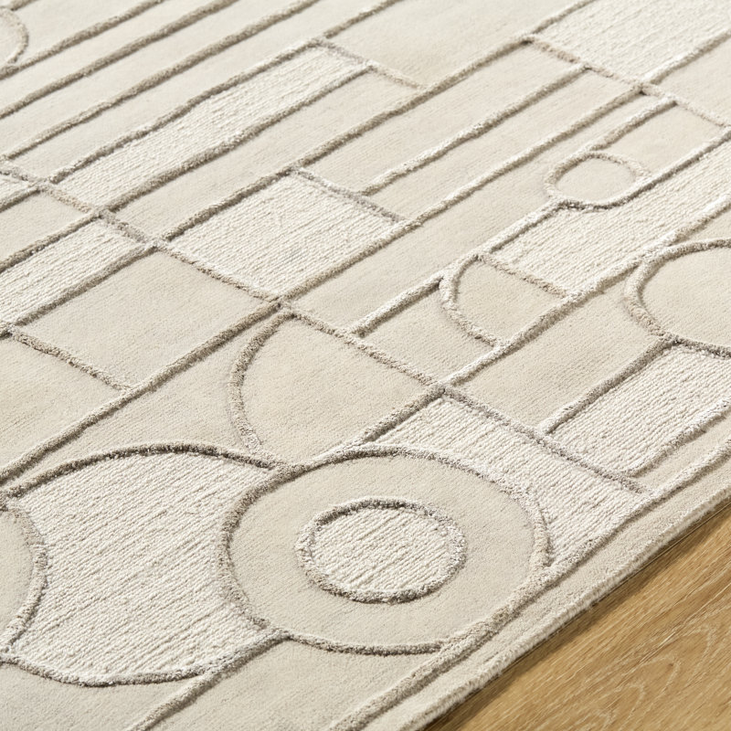 Transcendence Handmade Wool Geometric Area Rug, Rectangle 9' x 12'