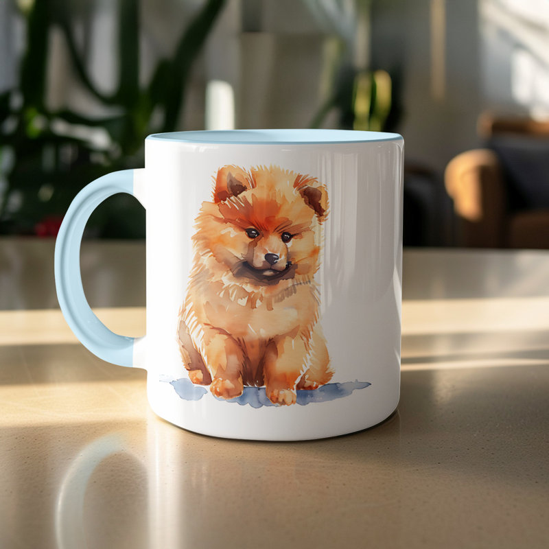 Ceramic Coffee Mug, 2, Light Blue