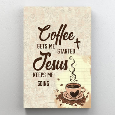 Artyom Coffee Gets Me Démarré sur toile, impression