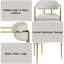 Fauteuil en chenille et or beige (ensemble de 2)