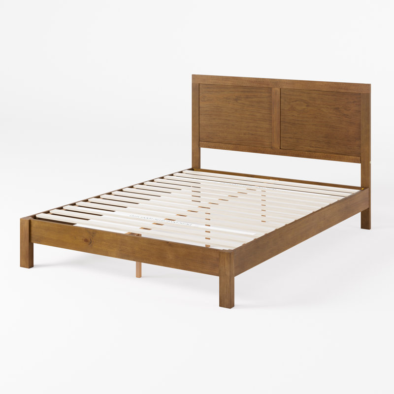 Beacsfield Wood Platform Bed with Headboard, Kingsize (5')
