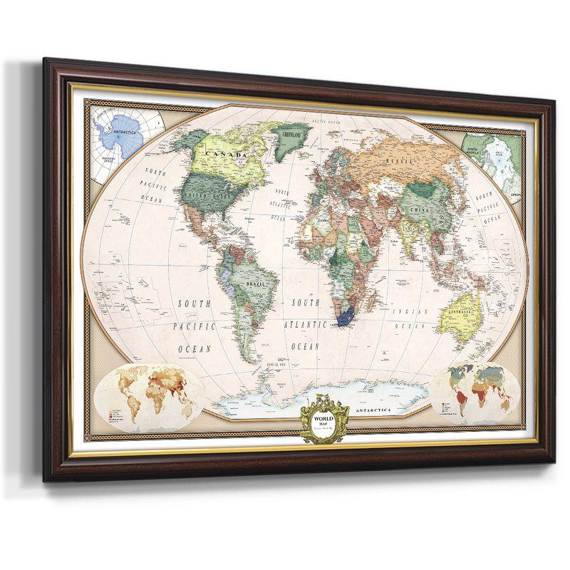 " Push Pin Map ", 26" H x 40" W x 1" D