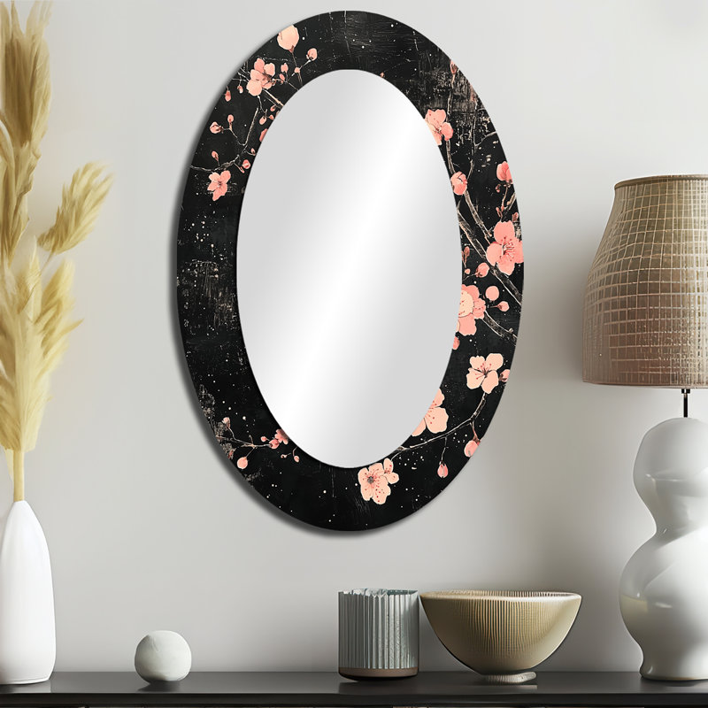 Miroir mural Cherry Blossom Midnight Blooms II, 36 po x 24 po