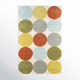 Glory Polka Dots Handmade Tufted Wool Green/Gray/Orange Area Rug