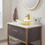 Lavabo de salle de bain vasque rectangulaire en verre sans robinet-65077480